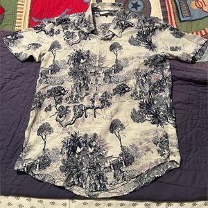 Print Button down shirt